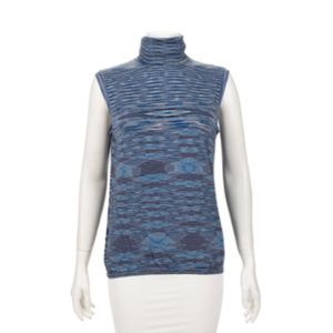 VINTAGE 1990s Missoni Cashmere Sleeveless Turtleneck - Approx Size 10 US